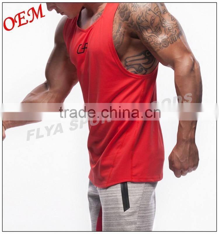 high quality 100% cotton sexy men singlets for GYM