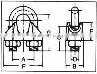 wire rope accessories din1142 cable clip