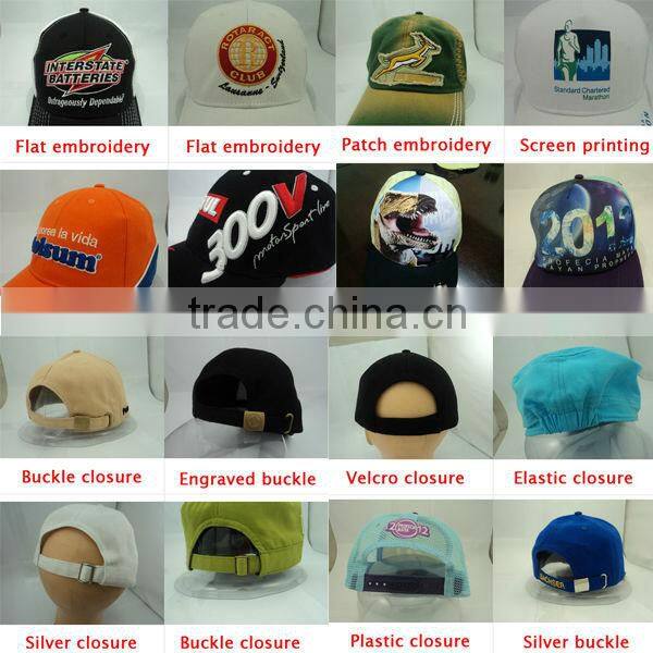 camo material white and green LED colors fast and closed hunting caps