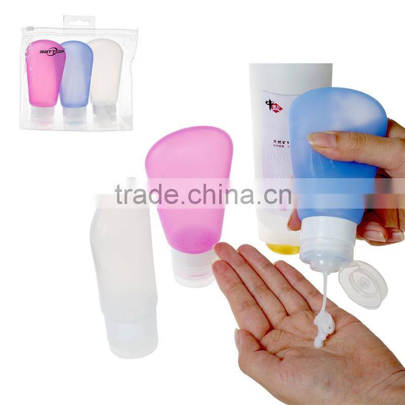 smal silicone travel empty cosmetic bottle