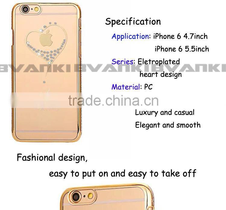 Hot Bling Mobile Phone Cover Sublimation For iPhone Cover,Mini PC Case For iPhone 6 Housing Back Cover Celulares Grandes
