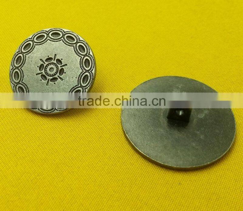 Fancy Sew-on Metal Shank Button For Jacket --- MJ2083