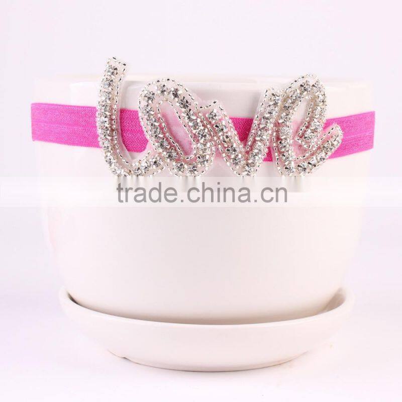 Newborn Baby Kids Pearl Diamond Headband Photo Props crystal Hair Band wh-1759