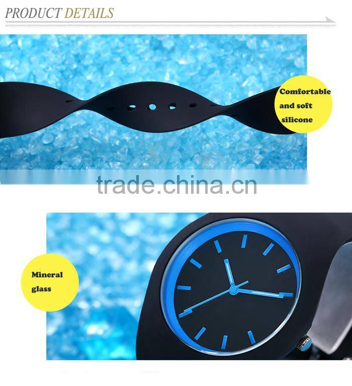 2016 HOT SELLING new fashion silicone watch Jelly watch