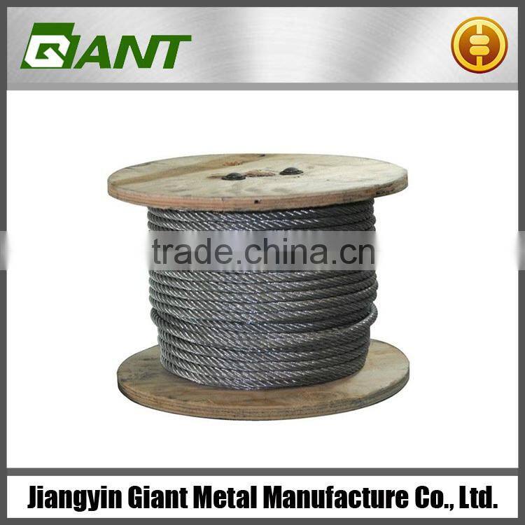 16mm 7*7 steel wire rope for elevator
