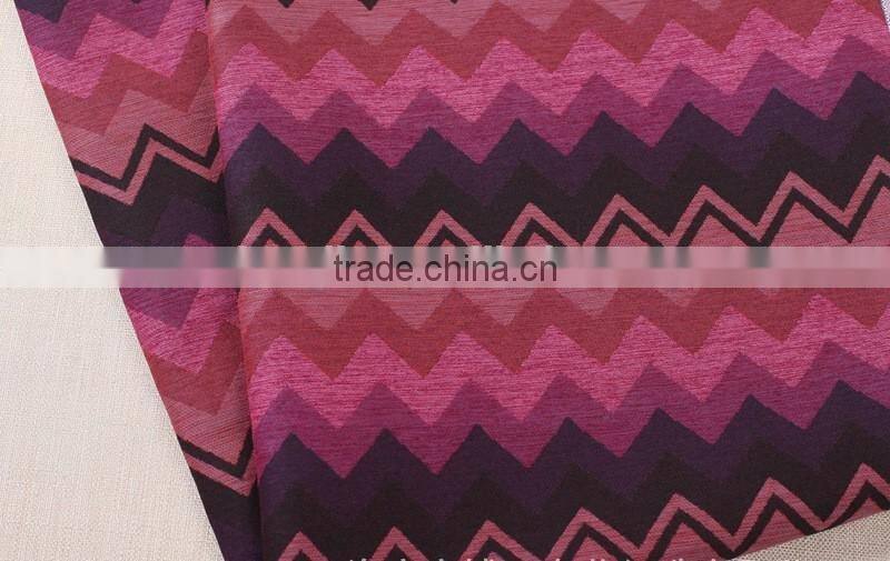 Yarn dyed colorful jacquard floral design 100%polyester sofa fabric textile