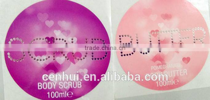 custom colorful round paper sticker for cosmetics