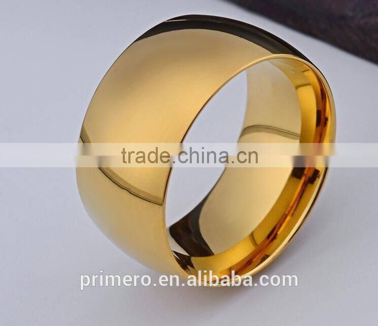 Wholesale Fashion Men Jewelry Stainless Steel Ring Black Silver Gold Smooth Wide Version Finger Rings Models