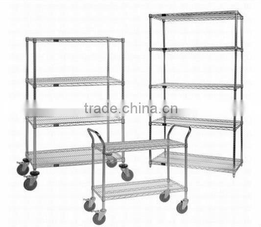 NSF listed Best Selling Chrome plated Metal Wire Mesh Shelving wire closet shelving with High Quality
