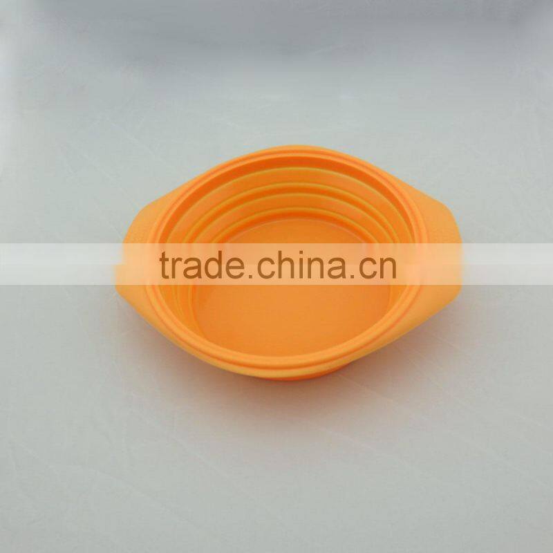 Folding fashion silicone bowl exquisite silicone bowl customer logo silicone bowl many colors available