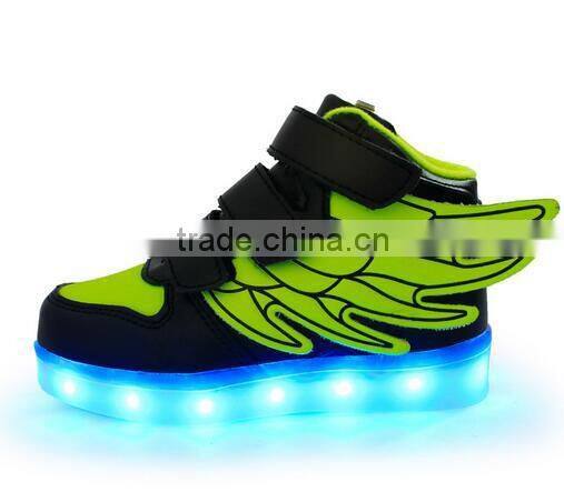 Children Kids Unisex LED Light Lace Up Luminous Sneaker Casual Shoes USB Sport