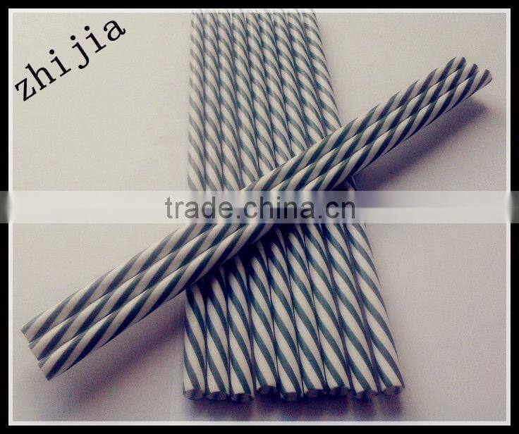Eco-friendly striped drinking straw for bar