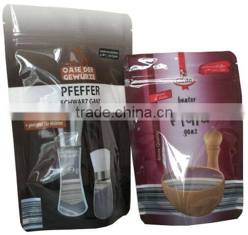 Plastic Doypack Pouch For Pepper Packaging