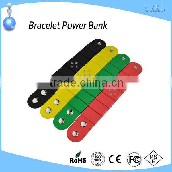 High quality bracelet shape 2600mah power bank