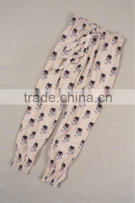 2014 Little fox print pants harlan wide-legged joker casual balloon pants