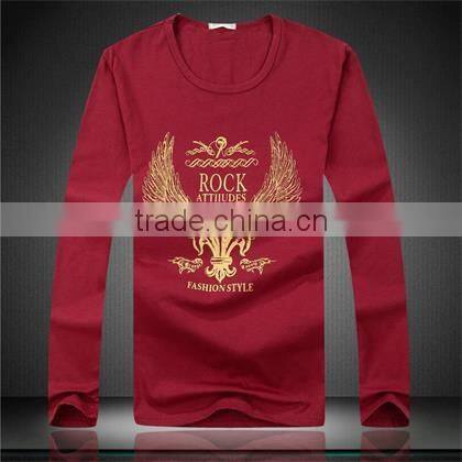 Cheap O-neck Cotton Mens Long Sleeve Tshirt