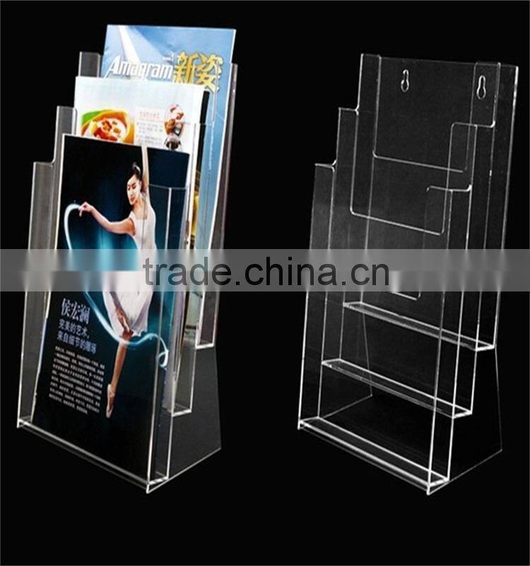 4 Tiers Acrylic Clear File Folder Holder
