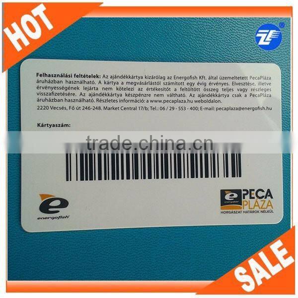 Cusomtized plastic hico magnetic barcode card for vip client