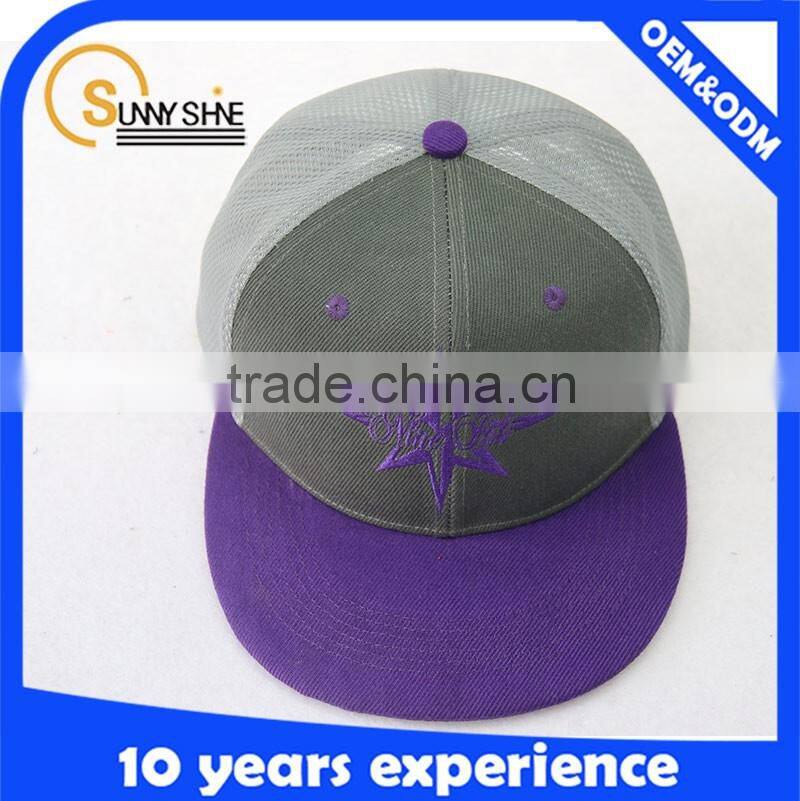Wholesale 3D Embroidery 6 Panel Snapback Trucker Hat Custom Trucker Hat