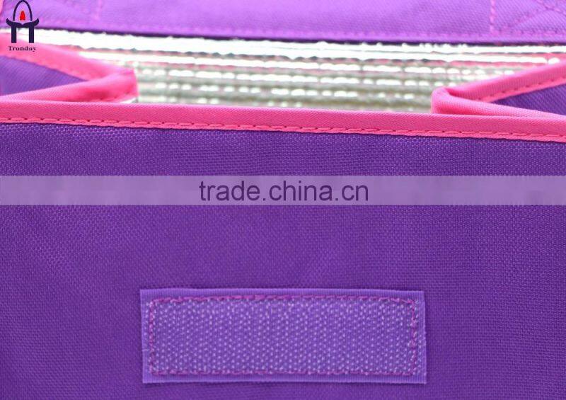 600D polyester fitness cooler bag school and office thermal lunch bag