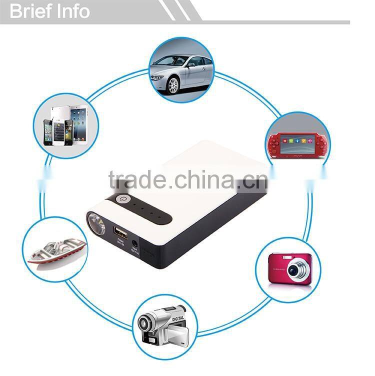 Professional mini jump starter power bank with CE,RoHS,MSDS Certification