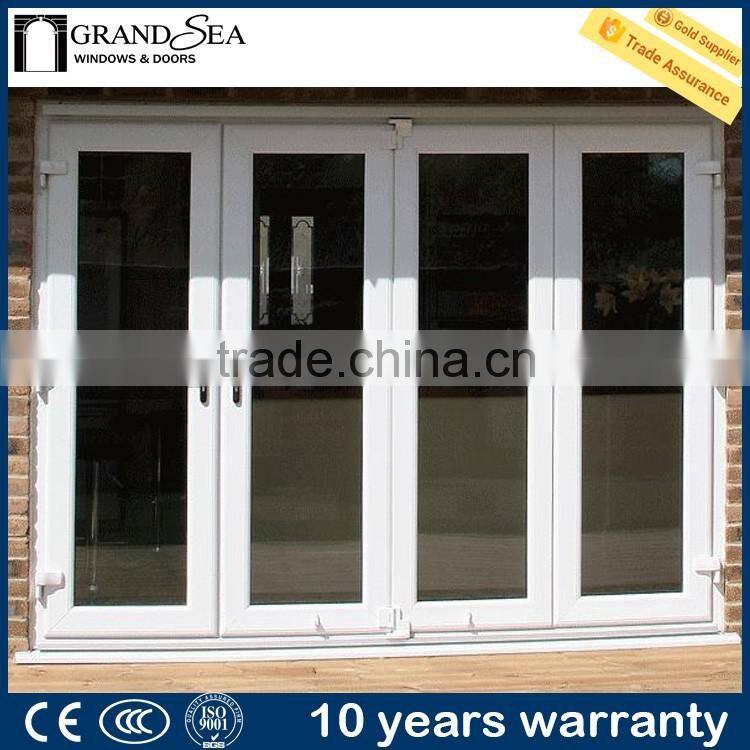 aluminum double glass folding balcony door designs