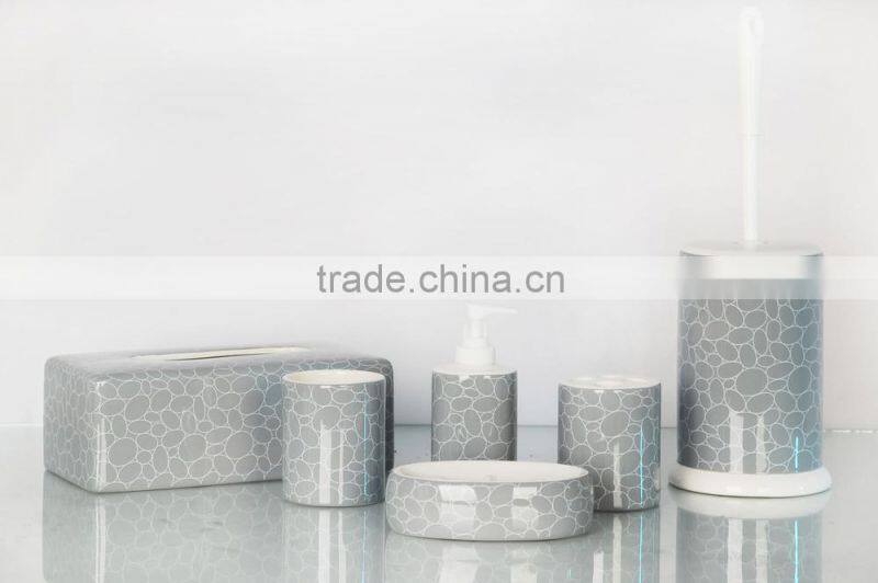 Rock Park grey ceramic Bathroom Accessories/ China wholesaler Bath Accessories