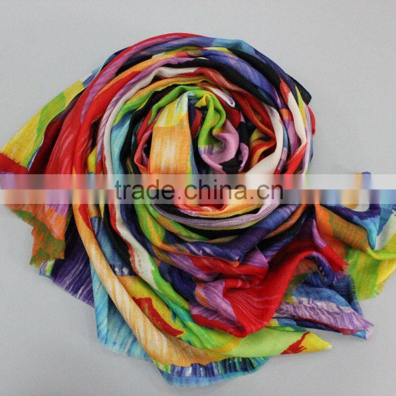 Wholesale 100% wool scarf Factory custom fine wool scarf