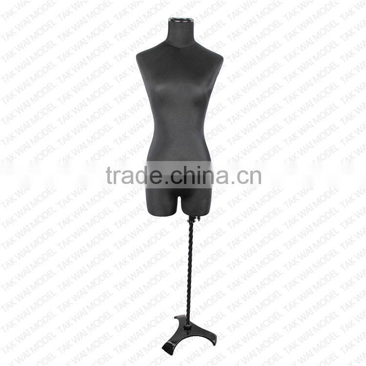 Cheap lady upper half body fiberglass display realistic mannequin