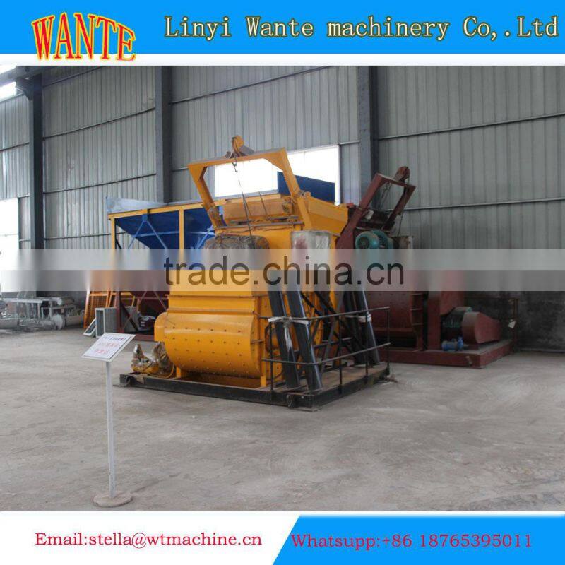 Trade assurance JS500 industrial cement mixer/ Twin Shaft Concrete Mixer for block making machine