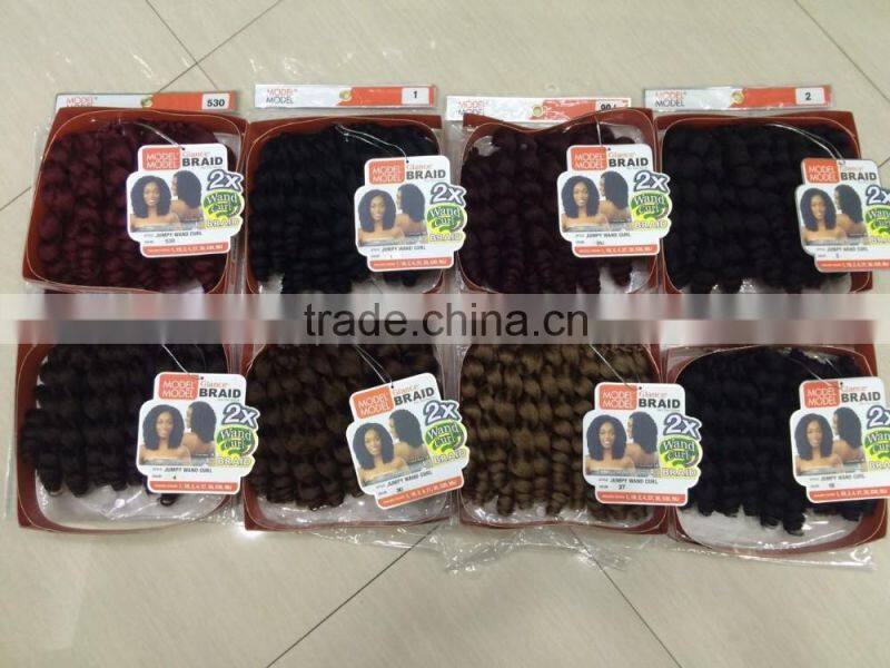 2X Bounce Twist crochet wand curl braid hair extensions afro kinky synthetic braiding hair jumbo crochet twist box braids hair