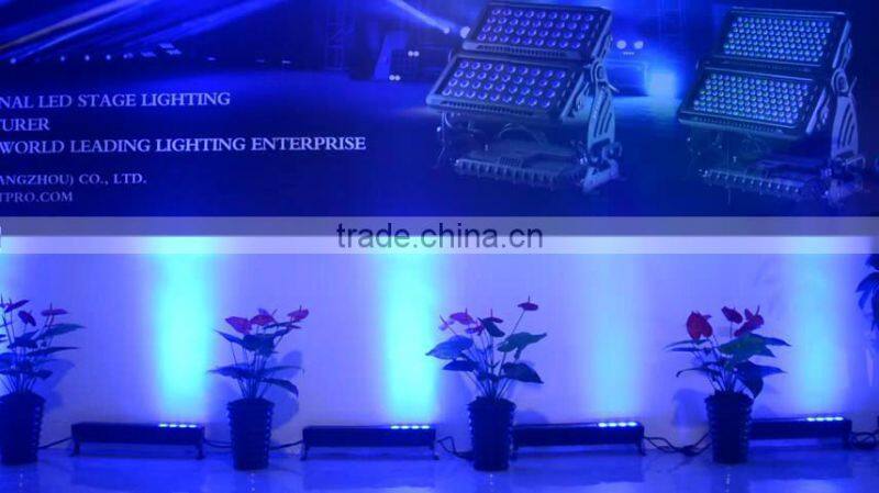 RGBWA five in one 18x12w wall washer lighting/ outdoor wall bar light