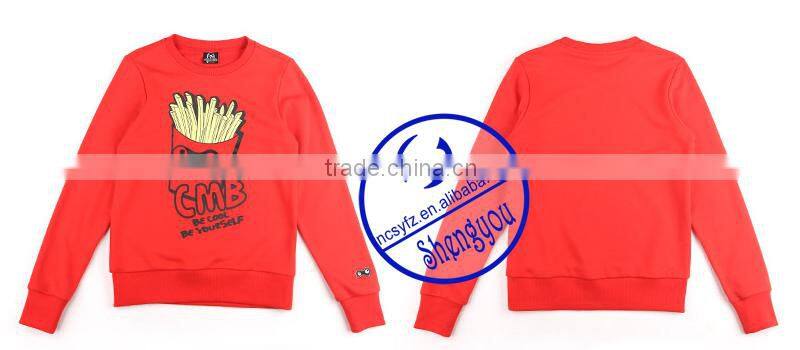 Wholesale custom 100 polyester mens pullover sweatshirt with printing