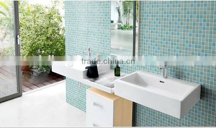 irregular shape washroom crystal glass mosaic