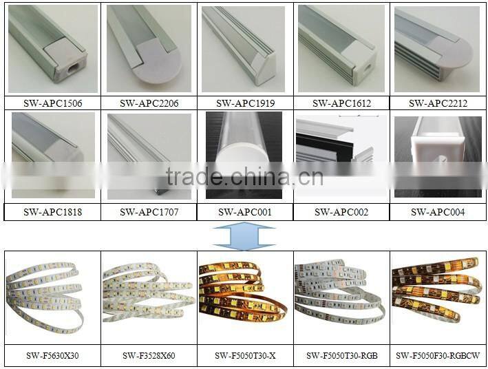 UL/CE/RoHS led strip / LED Aluminum profile extrusion / aluminum stair profile