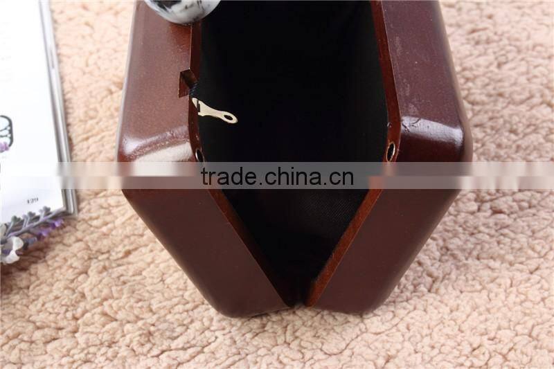 Party Wooden Box Clutch Evening Bag For Perfume Bottle and Cell Phone