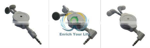 2013 retractable Handsfree earphone for mobile phone