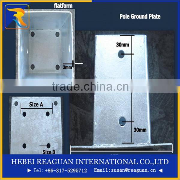 High quality U-form pole anchor for wood