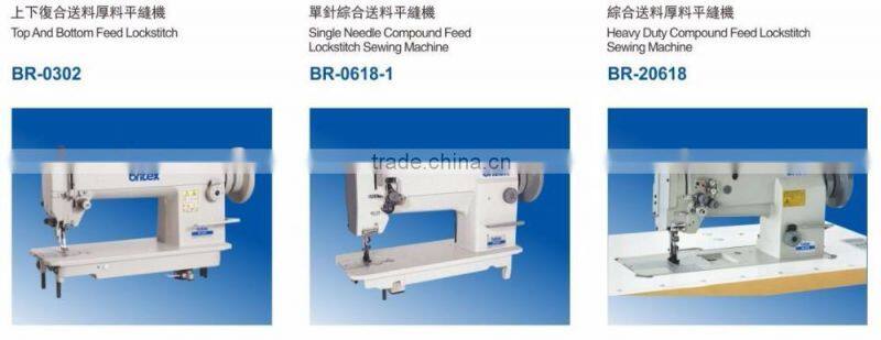 BR-0618-1 Single Needle Compound Feed Lockstitch Sewing Machine