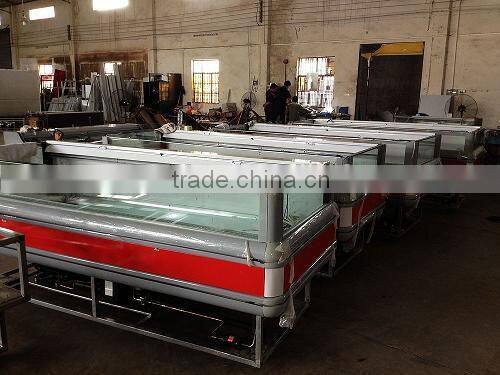3 meters commercial seafood display freezer for supermarket with remote engine