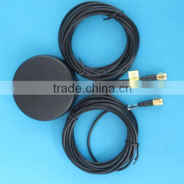 GPS GSM Combo Antenna 5m high quanlity cable Gold palte connector