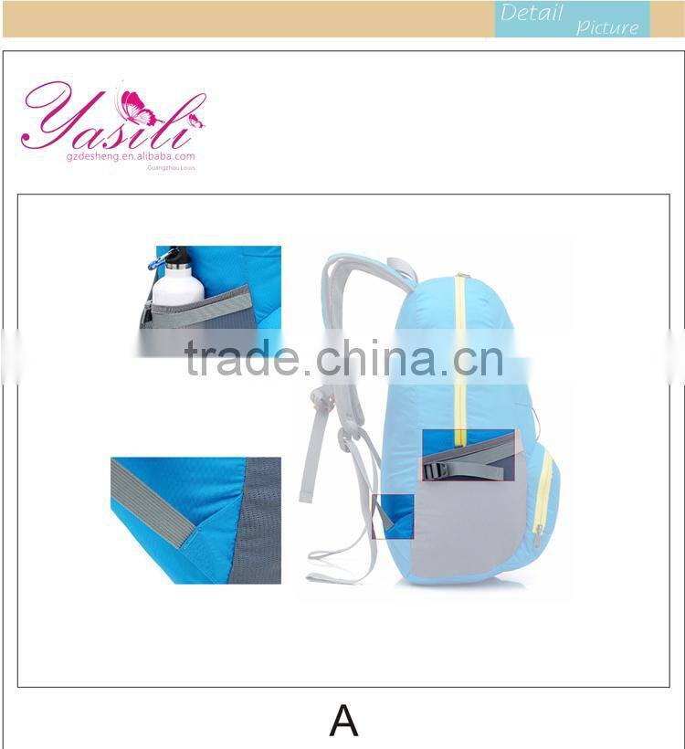 promotional folding travel backpacks bag,casual sports folding backpack,waterproof foldable leisure backpack