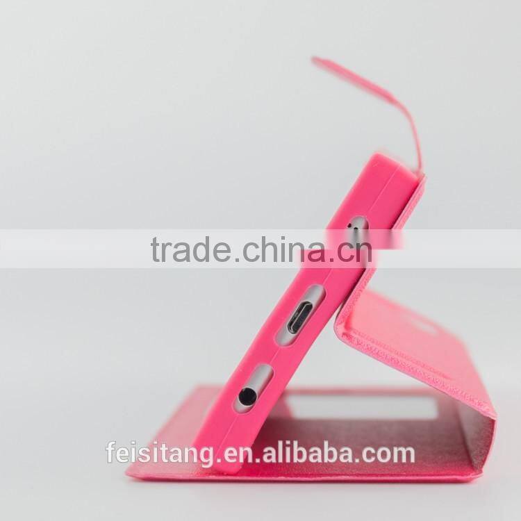 Made in china Flip stents leather with silicone cellphone cases Apply to 4.3 4.7 5.0 5.5 6.0 inch phones