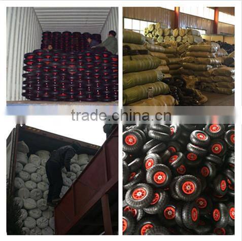 China manufacturer of 3.50-4 small rubber pneumatic lawn mower wheel