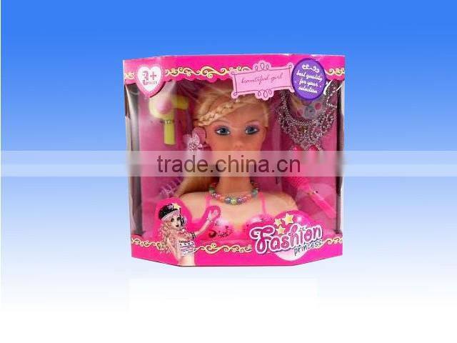 plastic cheap beautiful Bust Model girl baby doll for kids play
