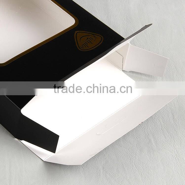 Black packaging box with transparent pvc window for men's underwear