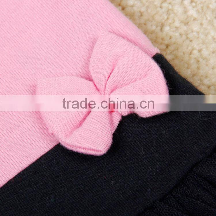 (FG5608) Sweet girls two pieces sets with dress and pant kids comfortable clothes little girls fall sets