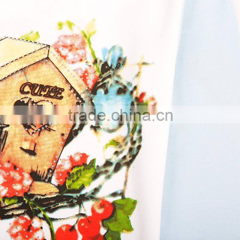 (F6849) 18m-6y nova printed floral t shirts cheaper clothes wholesale