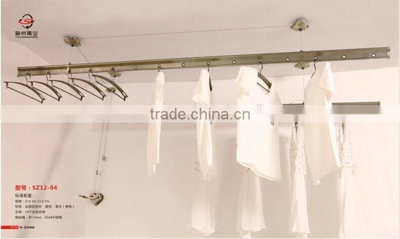 Commercial clothes rack heated racks lifting clothes dryer rack