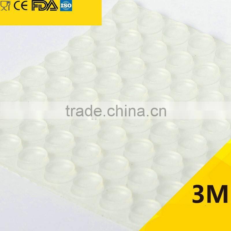 12.7*4.5mm Clear Self Adhesive Silicone Rubber Bumper Sheet To Door Protectors